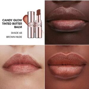 YSL 6B Lipstick Candy Glow Tinted Butter Balm - Brown Nude